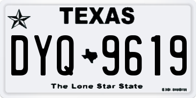 TX license plate DYQ9619