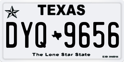 TX license plate DYQ9656
