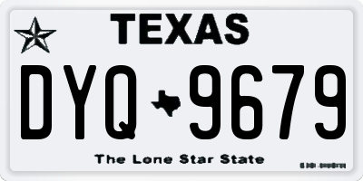 TX license plate DYQ9679