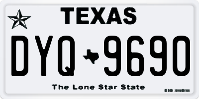 TX license plate DYQ9690