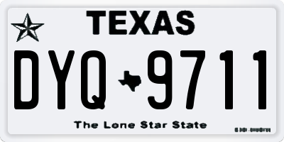 TX license plate DYQ9711