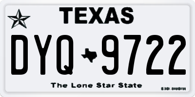 TX license plate DYQ9722