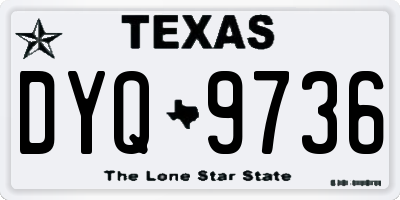 TX license plate DYQ9736