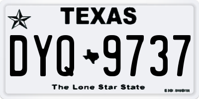 TX license plate DYQ9737