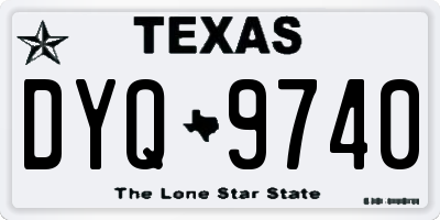 TX license plate DYQ9740