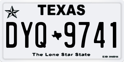 TX license plate DYQ9741