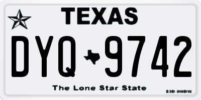 TX license plate DYQ9742