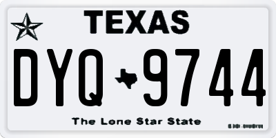 TX license plate DYQ9744