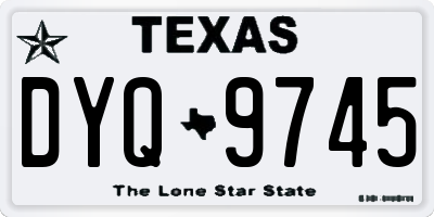 TX license plate DYQ9745