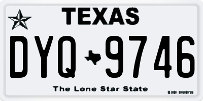 TX license plate DYQ9746
