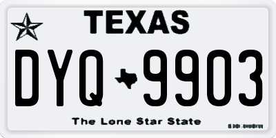 TX license plate DYQ9903