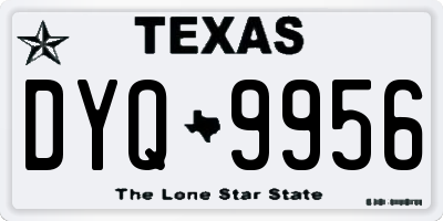 TX license plate DYQ9956