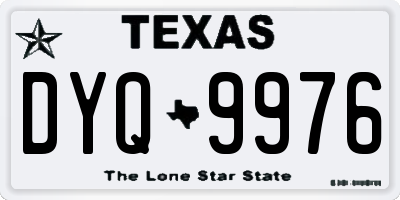 TX license plate DYQ9976
