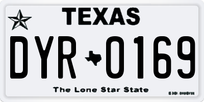 TX license plate DYR0169