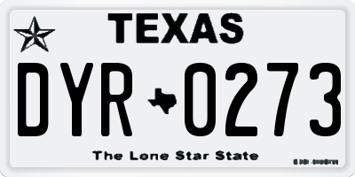 TX license plate DYR0273