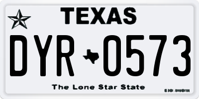 TX license plate DYR0573
