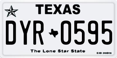 TX license plate DYR0595