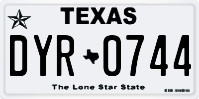 TX license plate DYR0744