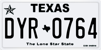 TX license plate DYR0764