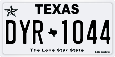 TX license plate DYR1044