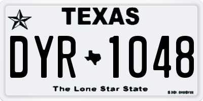 TX license plate DYR1048