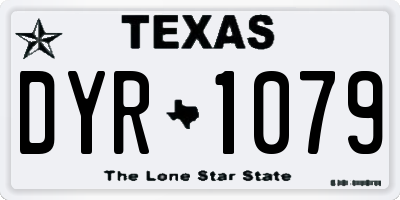 TX license plate DYR1079