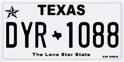 TX license plate DYR1088