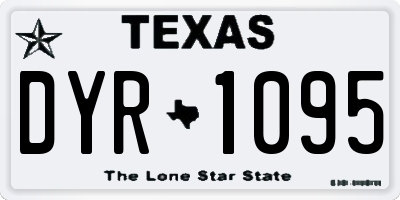 TX license plate DYR1095