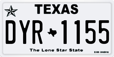 TX license plate DYR1155