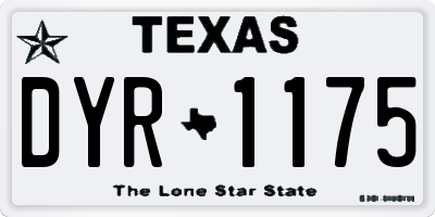 TX license plate DYR1175