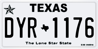TX license plate DYR1176