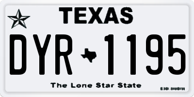 TX license plate DYR1195