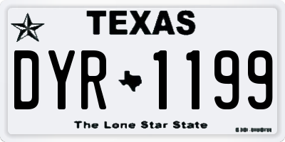 TX license plate DYR1199