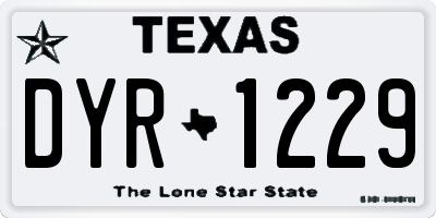 TX license plate DYR1229
