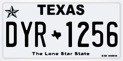 TX license plate DYR1256
