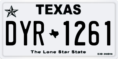 TX license plate DYR1261