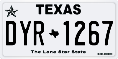 TX license plate DYR1267
