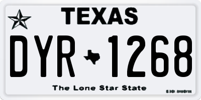 TX license plate DYR1268
