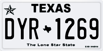 TX license plate DYR1269