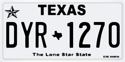 TX license plate DYR1270