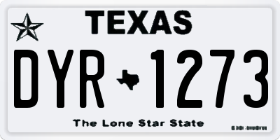 TX license plate DYR1273