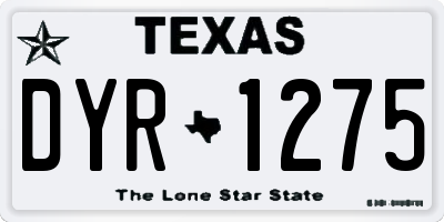 TX license plate DYR1275