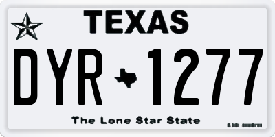 TX license plate DYR1277