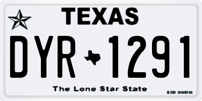 TX license plate DYR1291