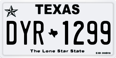 TX license plate DYR1299