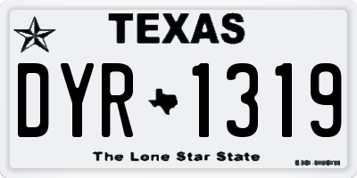TX license plate DYR1319