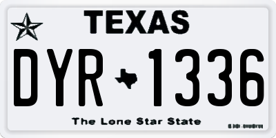 TX license plate DYR1336