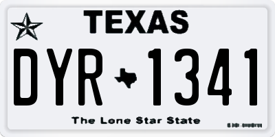 TX license plate DYR1341
