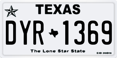 TX license plate DYR1369