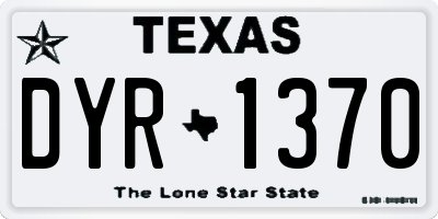 TX license plate DYR1370
